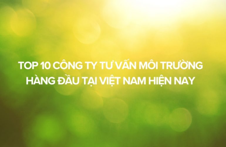 Top 10 Công Ty Tư Vấn Môi Trường Hàng Đầu Tại Việt Nam Hiện Nay