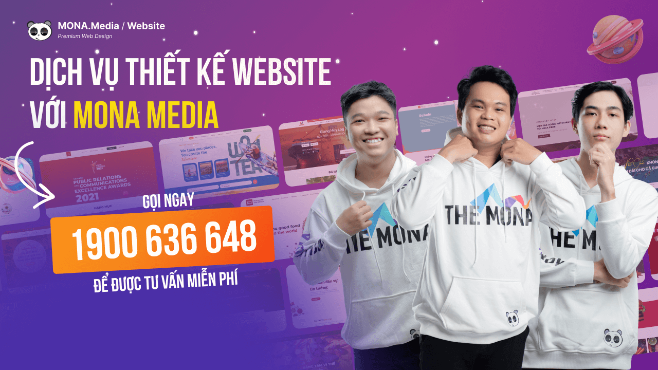 dịch vụ thiết kế website tại MONA Media